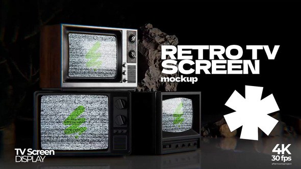 Videohive Retro TV Screen Mockup Video Displays template preview