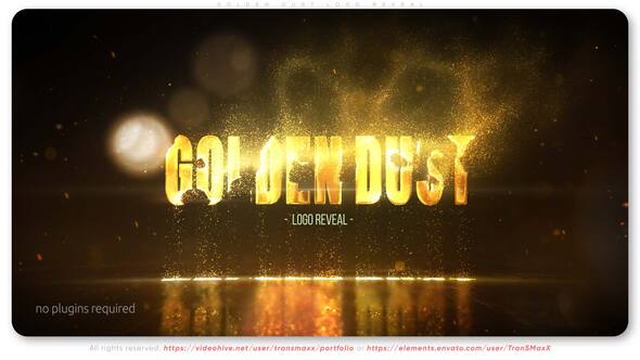 Videohive Golden Dust Logo Reveal 58070305 Logo Stings template preview