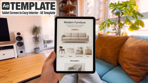 Videohive Tablet Screen Mockup вЂ” 4K After Effects Template Elements template preview