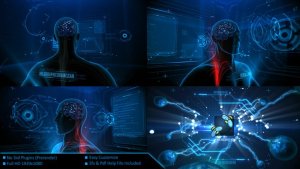 Videohive Holographic Brain Scan Logo Stings template preview