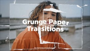 Videohive Grunge Paper Transitions Elements template preview