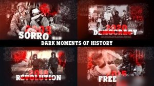 Videohive Dark Moments of History Openers template preview