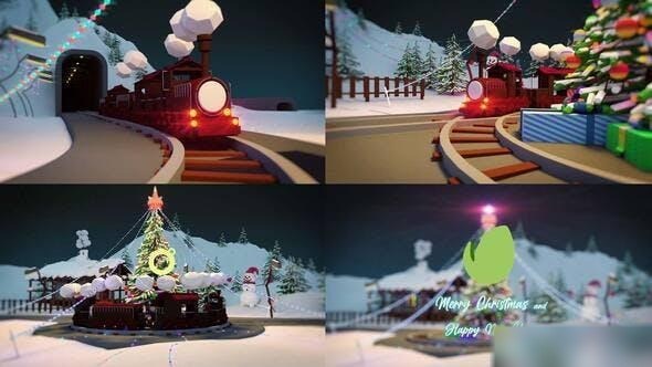 Videohive Christmas Train Openers template preview
