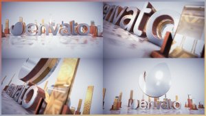 Videohive Golden Glass Intro Logo Stings template preview