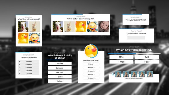 Videohive Simple Quiz Elements template preview