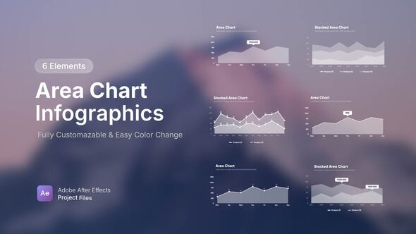 Videohive Area Chart Infographics Infographics template preview