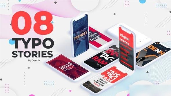 Videohive Typographic Stories Openers template preview