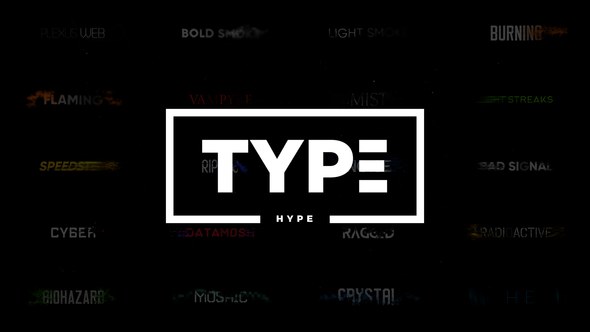 TypeHype - Titles Animation \ Motion Typography Text Video Displays template preview