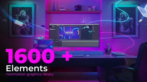 Videohive Nonmotion Graphics Library | Extension for After Effects Elements template preview