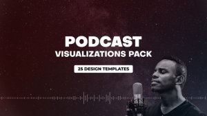 Podcast Audio Visualization Pack Video Displays template preview