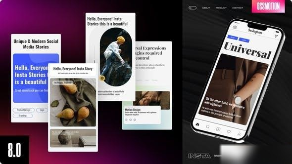 Videohive Clean Instagram Stories 41860871 Openers template preview