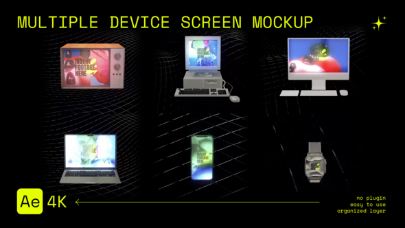 Videohive Multiple Device Screen Mockup Broadcast-packages template preview