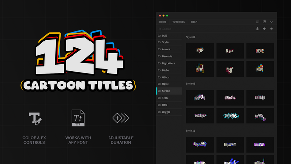 Videohive Cartoon Titles 48601386 Titles template preview