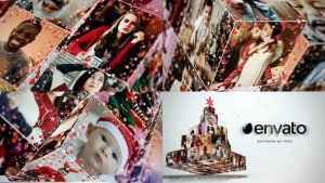 Christmas Tree Photo Opener Premiere Pro template preview