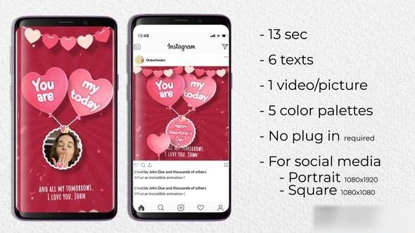 Videohive Valentine Pop Opener Openers template preview