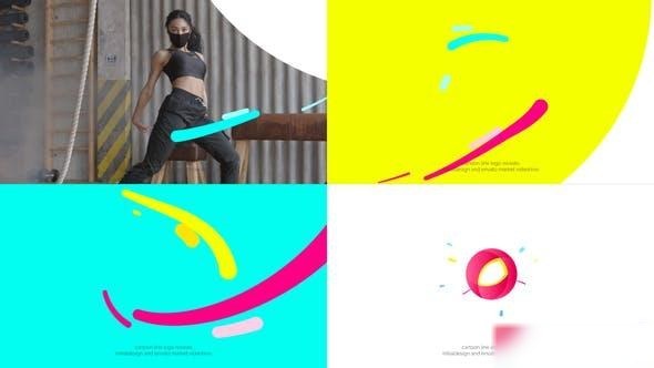 Videohive Cartoon Line Logo Reveals Logo Stings template preview
