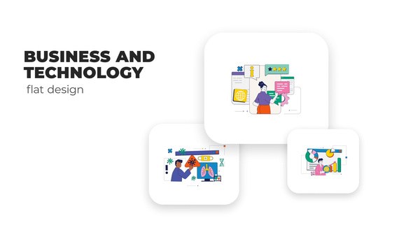 Videohive Business and Technology - Flat Design Elements template preview