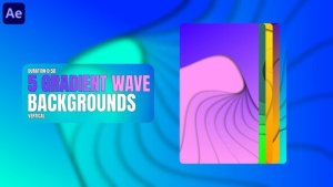 Videohive Gradient Wave Backgrounds Elements template preview