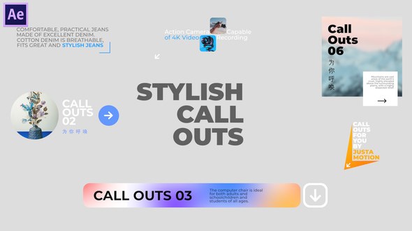 Videohive Stylish Call Outs Infographics template preview