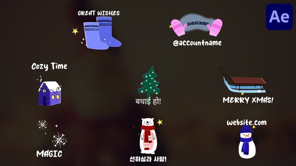 Videohive Christmas Winter Animations for After Effects 56007567 Titles template preview
