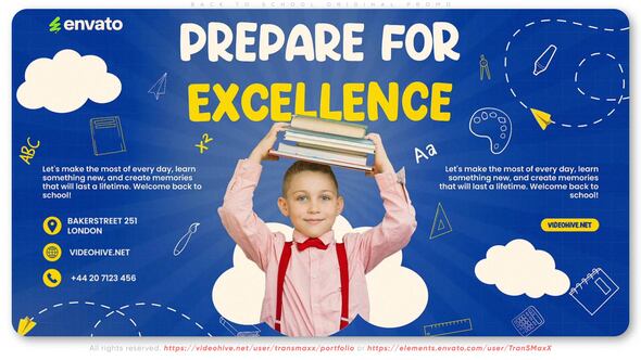 Videohive Back to School Original Promo Openers template preview