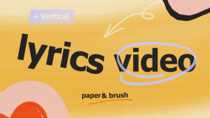 Videohive Paper Brush Lyric Template Titles template preview