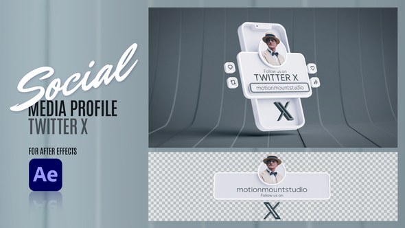 Videohive Social Media Profile - Twitter X 48268786 Elements template preview