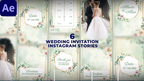 Videohive Wedding Invitation Instagram Stories 47523284 Product Promo template preview