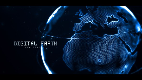 Videohive Digital Earth Titles template preview