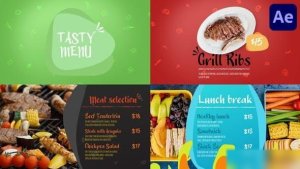 Videohive Tasty Menu | After Effects Openers template preview