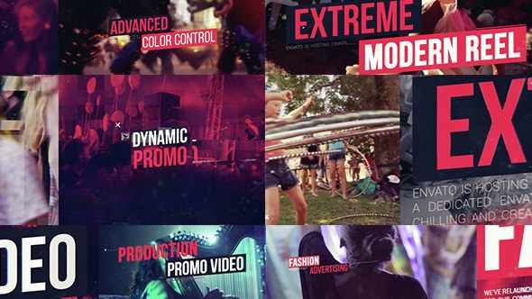 Modern Promo - Fashion Opener Video Displays template preview