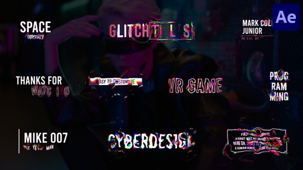 Videohive Glitch Liquid Titles | After Effects Titles template preview