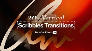 Videohive Vertical Scribble Transitions Elements template preview