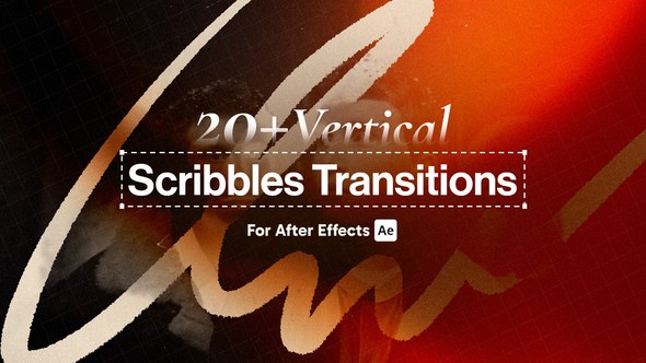 Videohive Vertical Scribble Transitions Elements template preview
