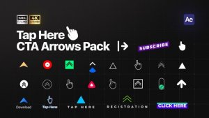 Videohive Tap Here CTA Arrows Pack Infographics template preview