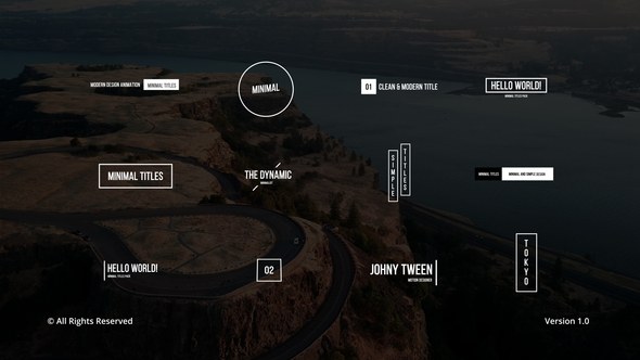 Videohive Minimal Titles | AE 43644860 Titles template preview