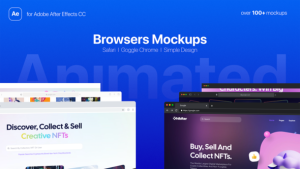 Videohive Animated Web Browsers Mockups Elements template preview