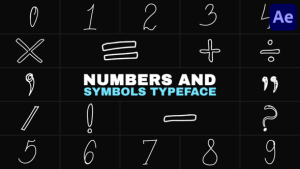 Videohive Numbers And Symbols Typeface | After Effects 54519727 Elements template preview