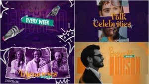 Videohive Podcast Collage Intro Openers template preview