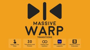 Videohive Massive Warp Transitions Elements template preview