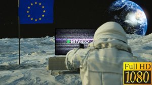 Videohive TV Logo on the Moon Logo Stings template preview