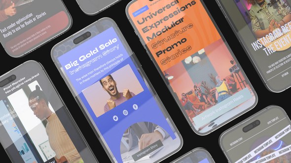 Videohive Instagram Stories 46580673 Video Displays template preview