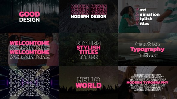 Videohive Typography Titles | AE 48659343 Titles template preview