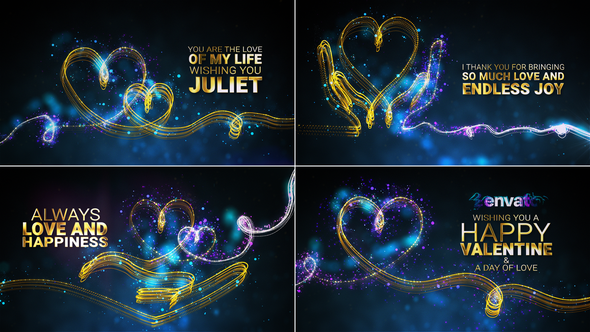 Videohive Valentine's Day Wishes // Valentine's Day Greetings Openers template preview