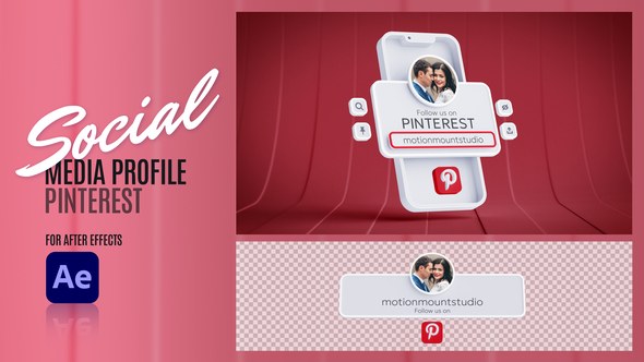 Videohive Social Media Profile - Pinterest Elements template preview