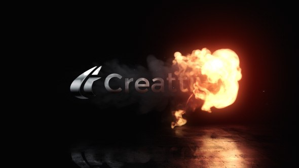 Fire Reveal Logo Video Displays template preview