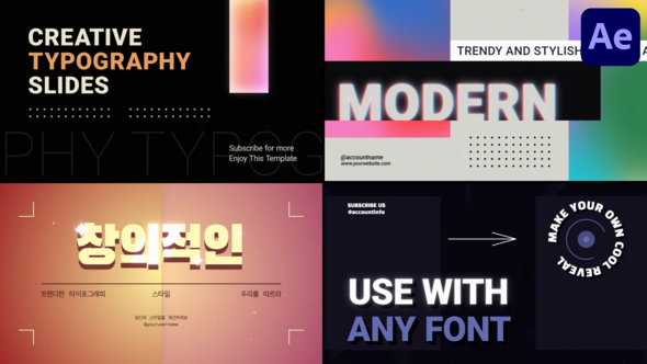 Videohive Creative Typography for After Effects 51137698 Titles template preview