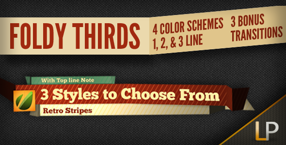 Foldy Lower Thirds Video Displays template preview