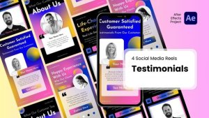 Videohive Social Media Reels - Testimonials After Effect Templates Product Promo template preview