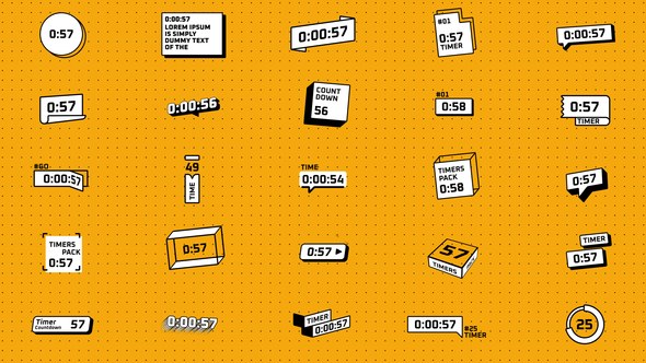 Videohive Pop Style Countdown Timers Elements template preview